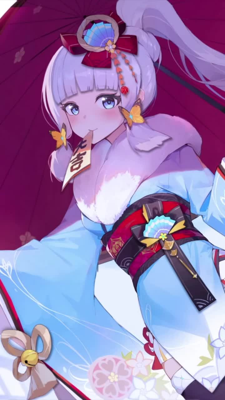 Game Ayaka Kimono Genshin Impact Phone Wallpaper Anime Iphone And Android