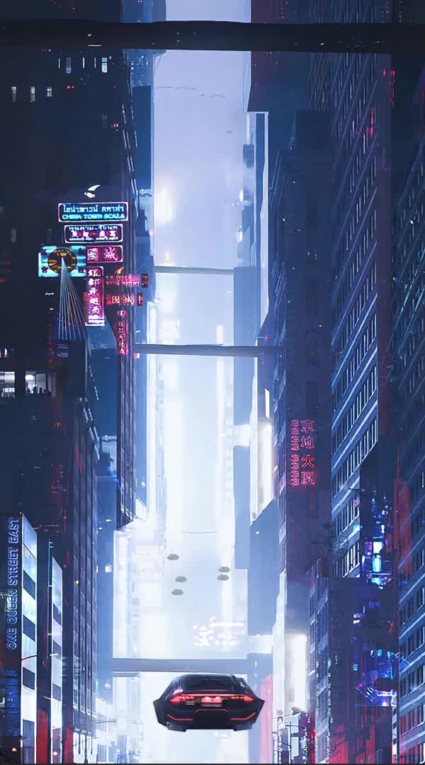 Android  iPhone Future City Car Live Wallpaper for Phone