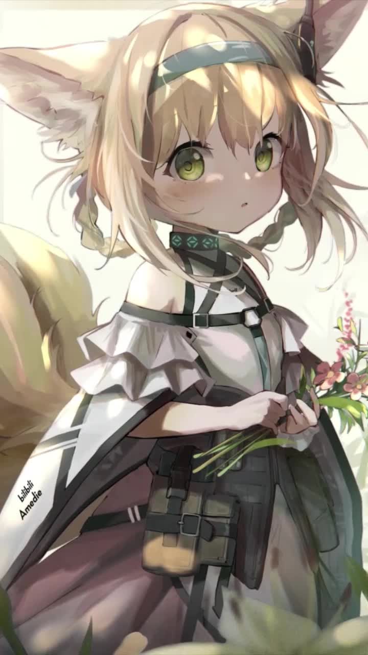 Anime suzuran arknights cute girl iphone wallpaper hd