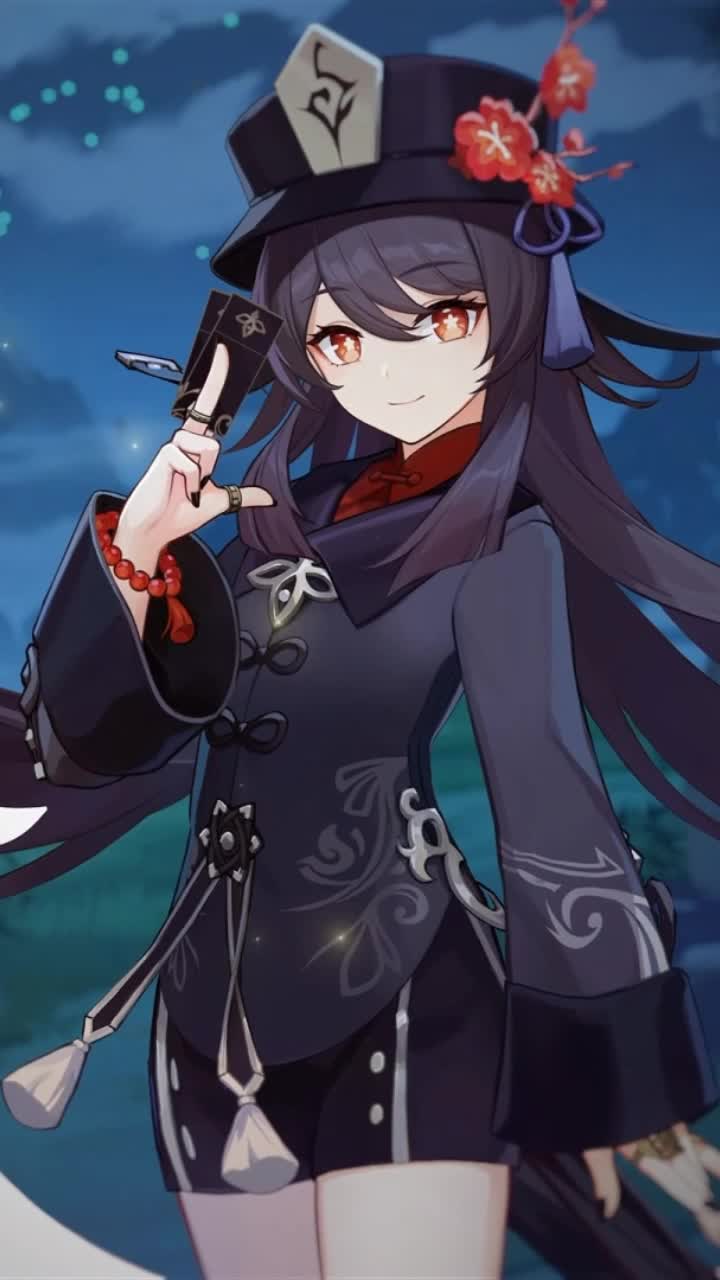 Hu Tao Genshin Impact Anime iPhone Wallpaper