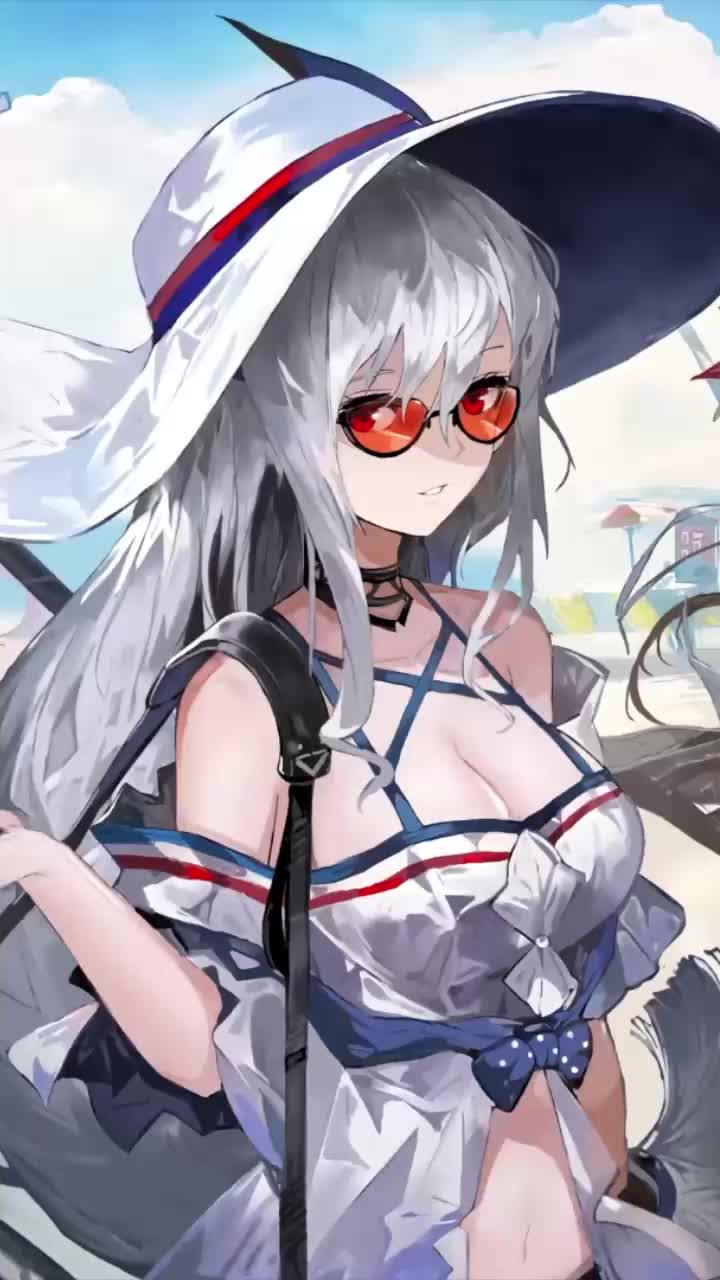 Anime arknights beach holiday iphone wallpaper hd
