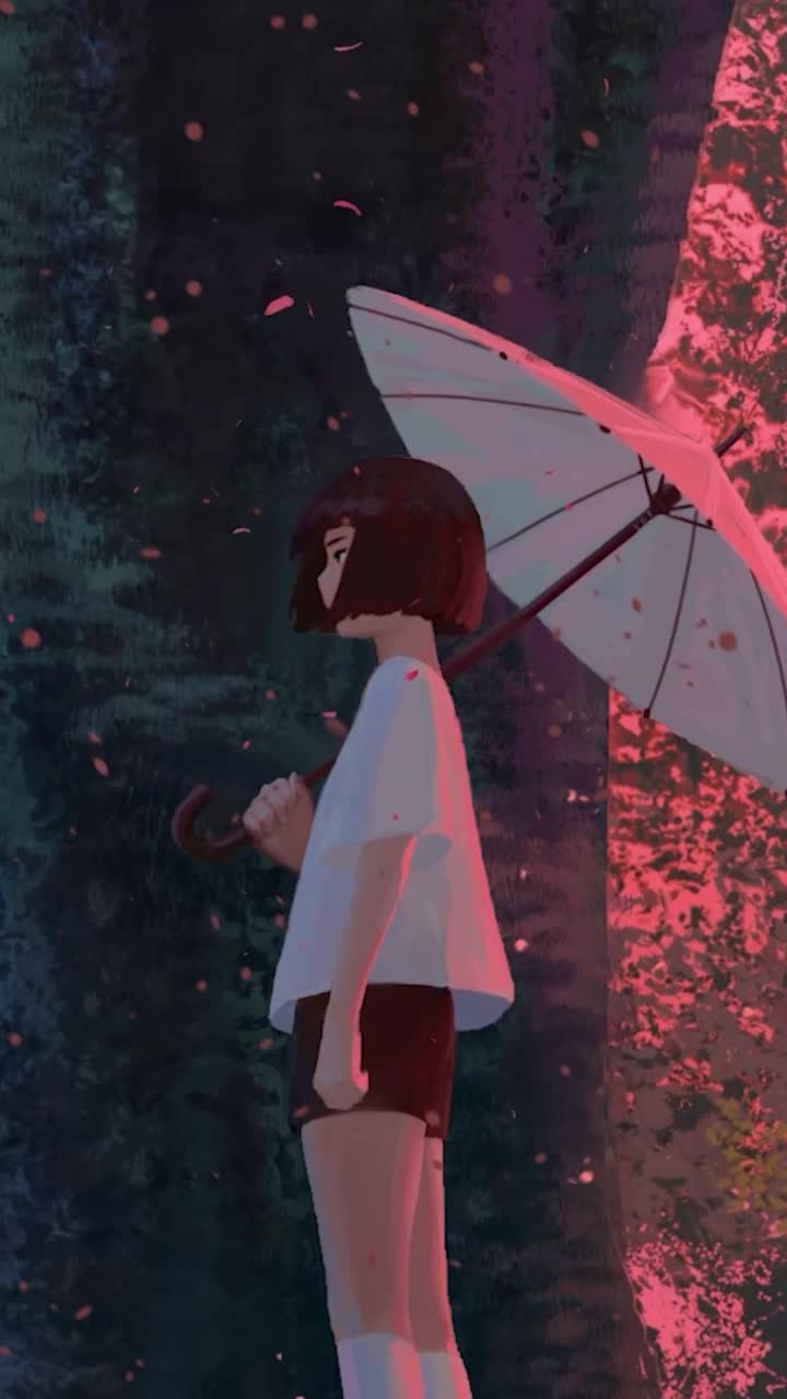 iPhone  android anime girl sakura forest live wallpaper for phone