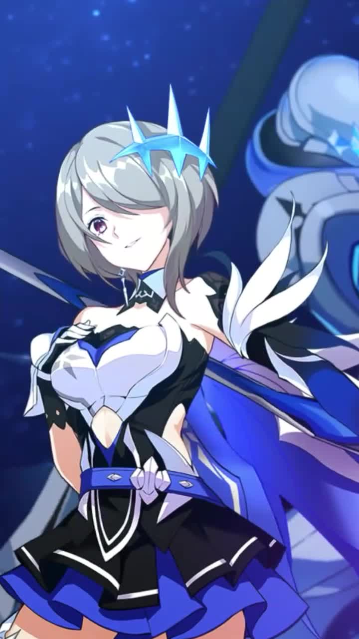 Genshin Impact Blue Anime Girl Game Live Phone Wallpaper