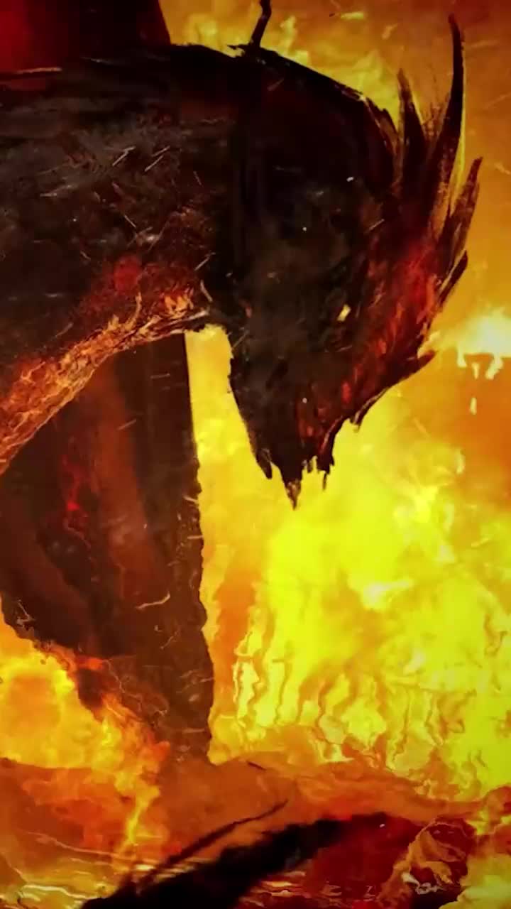 iPhone and Android Knight Fighting Fire Dragon Live Phone Wallpaper