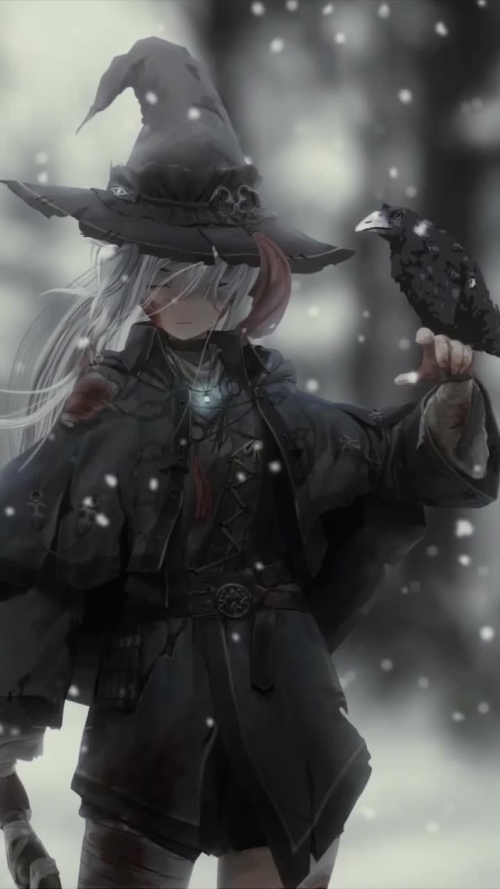 Live Phone Dark Witch Girl Anime Wallpaper For iPhone And Android
