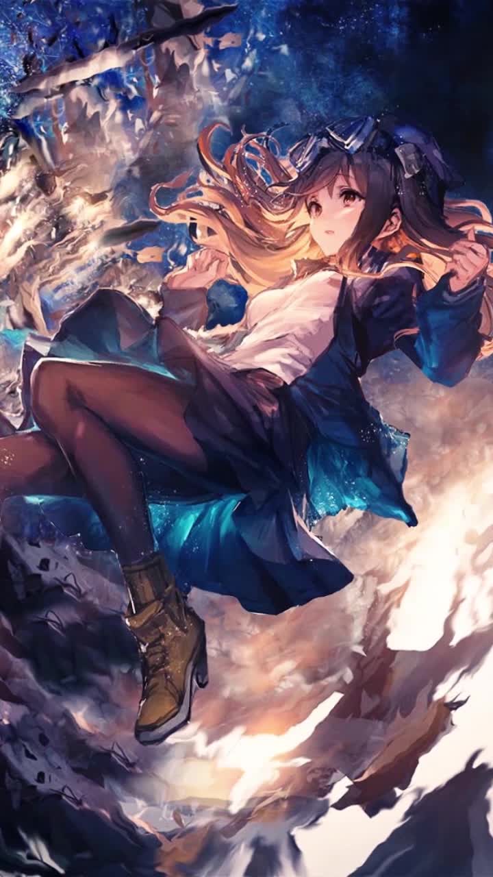 Live Phone Floating Girl Anime Wallpaper For iPhone And Android
