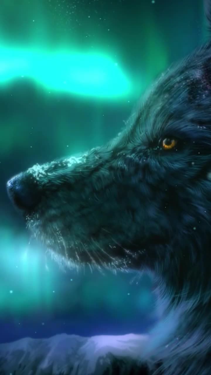 Live Phone Aurora Borealis Wolf Wallpaper To iPhone And Android