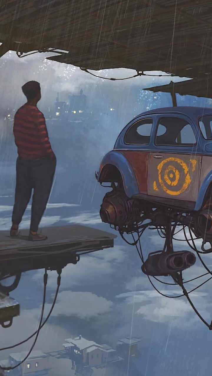 iPhone and Android Future House In The Sky Live Phone Wallpaper