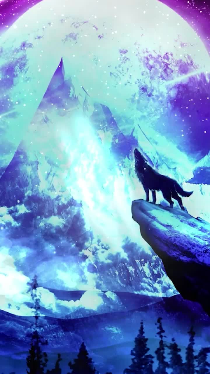 Live Phone Wolf Howling At Full Moon Wallpaper To iPhone And Android