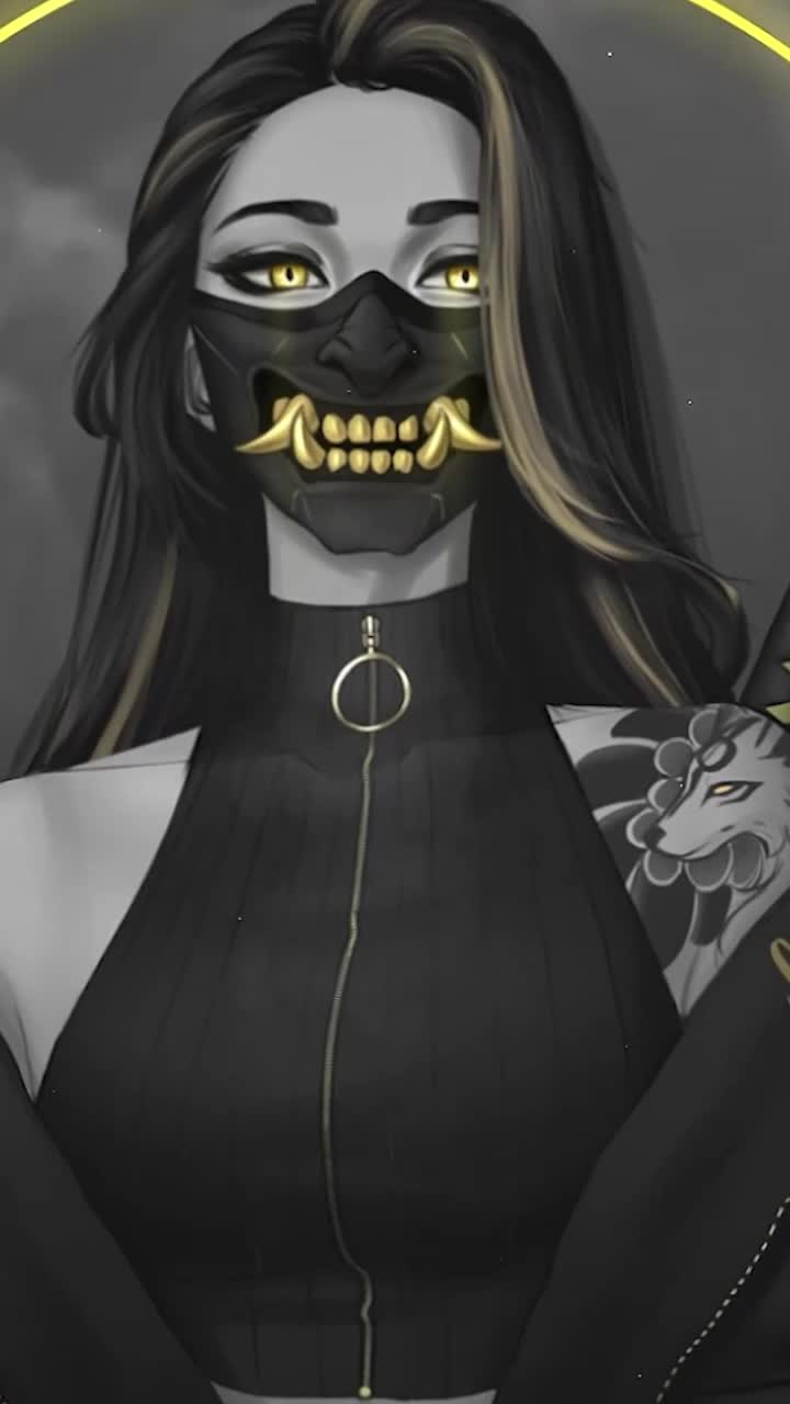 Live Phone Samurai Girl Oni Mask Wallpaper To iPhone And Android
