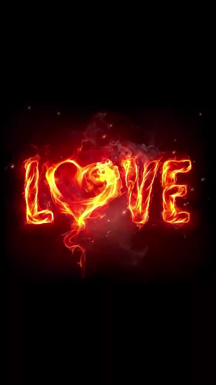 iPhone and Android Love Fire Live Phone Wallpaper
