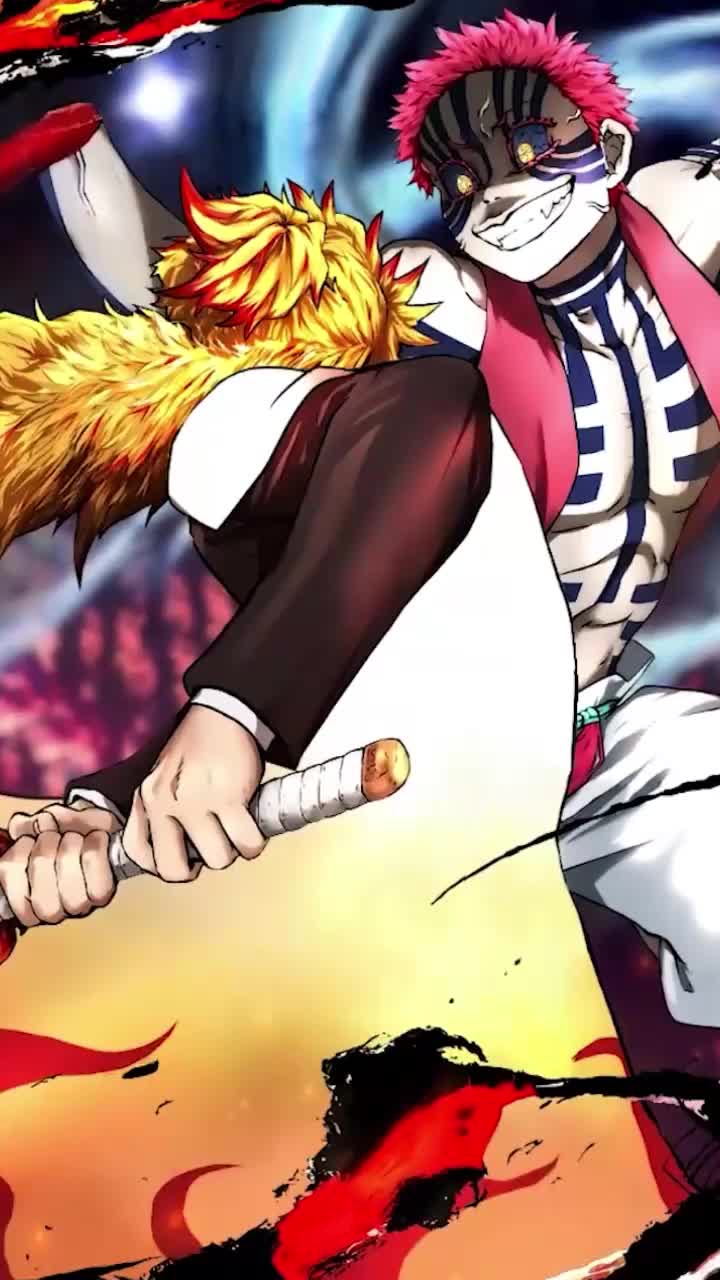 Live Phone Rengoku Vs Akaza Fight Demon Slayer Wallpaper To iPhone And Android
