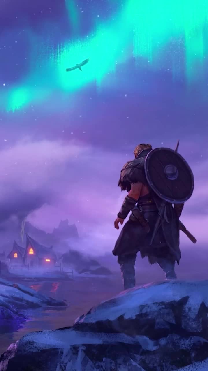 Live Phone Assassin S Creed Valhalla Aurora Winter Wallpaper To iPhone And Android