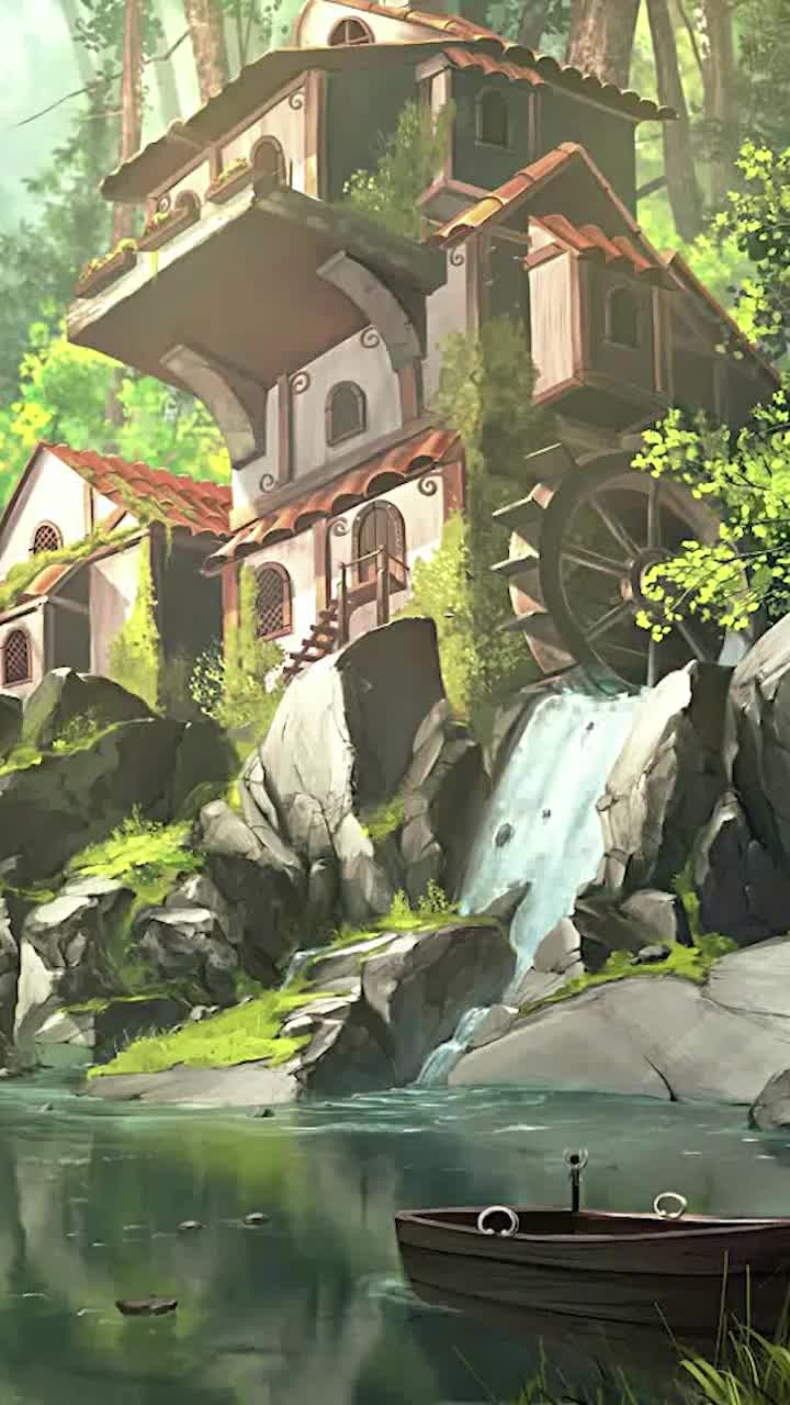 Cool village inside forest iphone wallpaper aesthetic