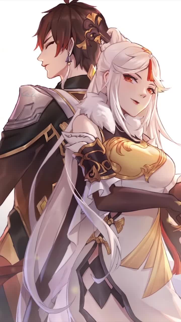 Game Zhongli Ningguang Genshin Impact Phone Wallpaper Anime Iphone And Android