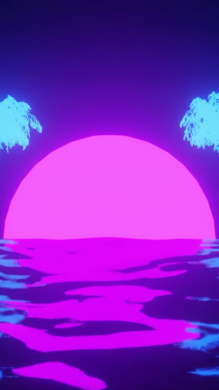 Live Phone Retro Sun Coconut Palm Trees Wallpaper To iPhone And Android