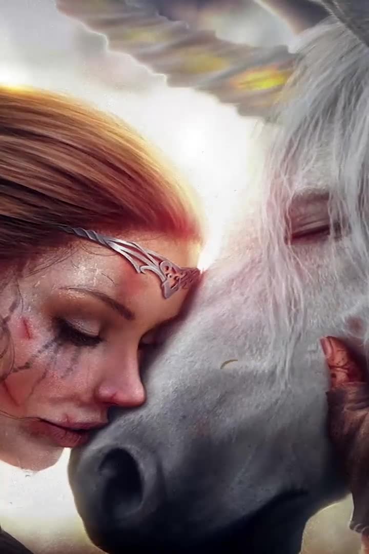 Live Elf Girl With Horse Android  iPhone Wallpaper