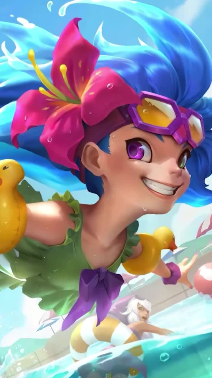 iPhone and Android Pool Party Zoe League Of Legends Live Phone Wallpaper