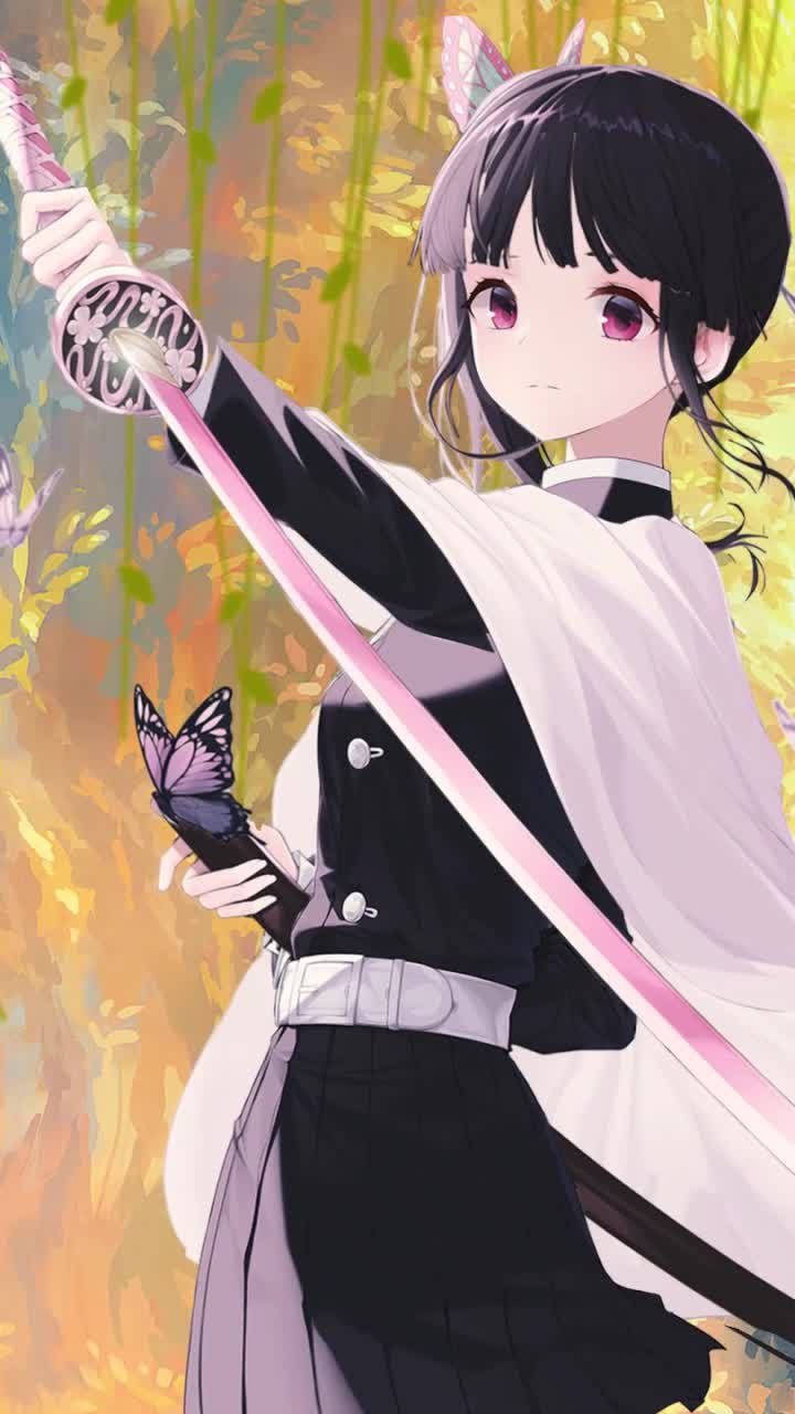 iPhone and Android Kanao Tsuyuri Kimetsu No Yaiba Live Phone Wallpaper