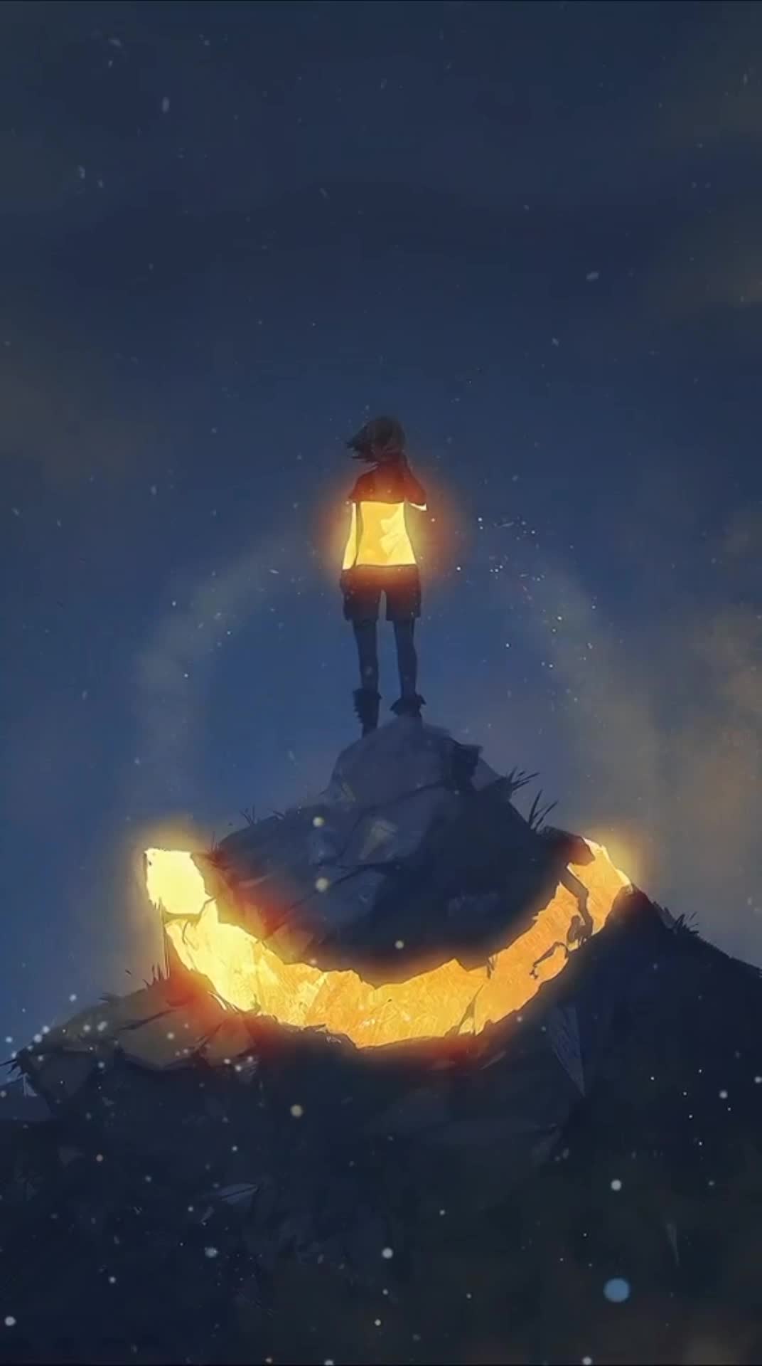 Android  iOS Anime Girl On Hill Live Wallpaper