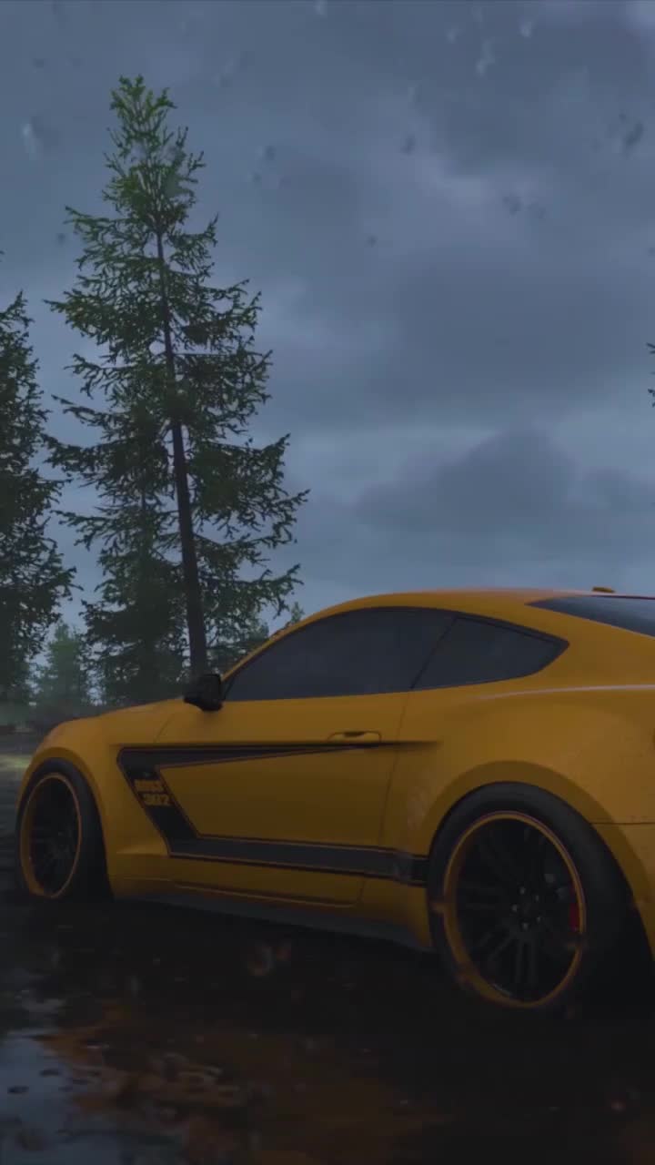 iPhone and Android Ford Mustang Boss 302 Yellow Live Phone Wallpaper