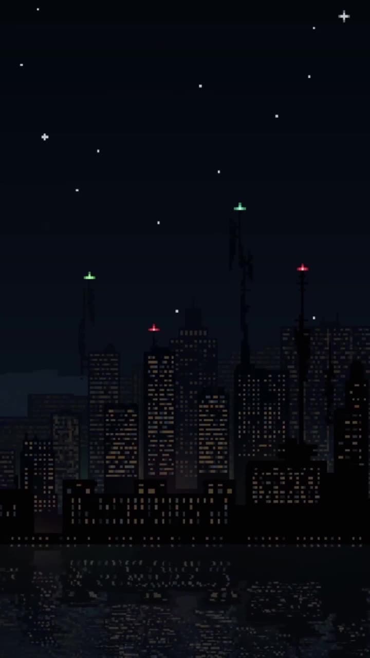 iPhone and Android Midnight City Pixel Live Phone Wallpaper