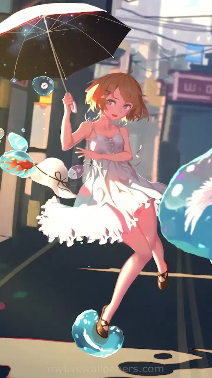 Android and iPhone Live Dreamy Water Drops Phone Wallpaper