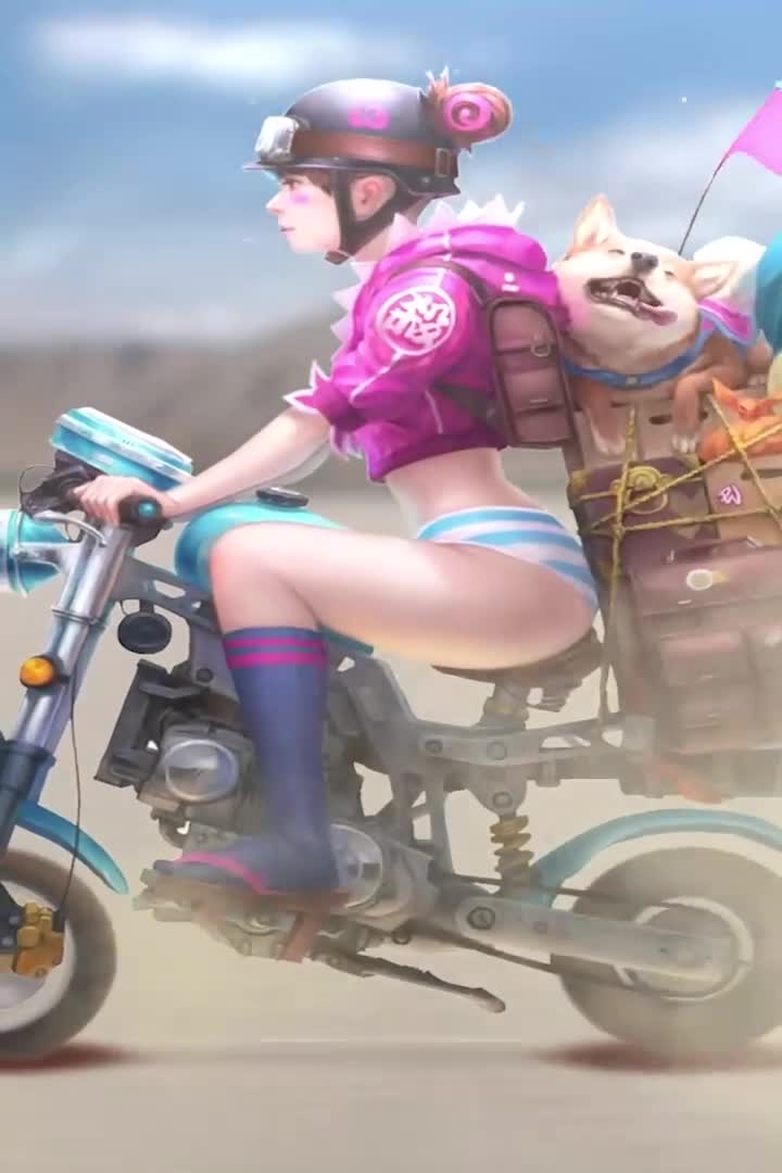 Scooter Girl For iPhone Wallpaper