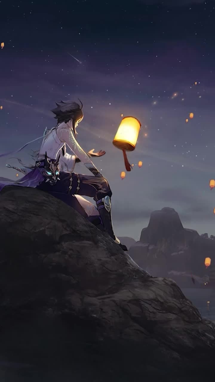 Game Xiao Lantern Festival Genshin Impact Phone Wallpaper Anime Iphone And Android