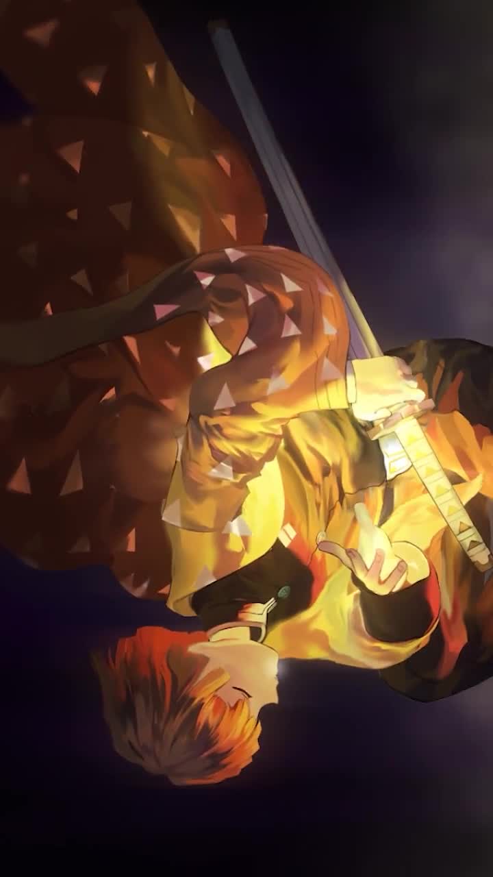 iPhone And Android Zenitsu Thunder Breathing Kimetsu No Yaiba Phone Live Wallpaper