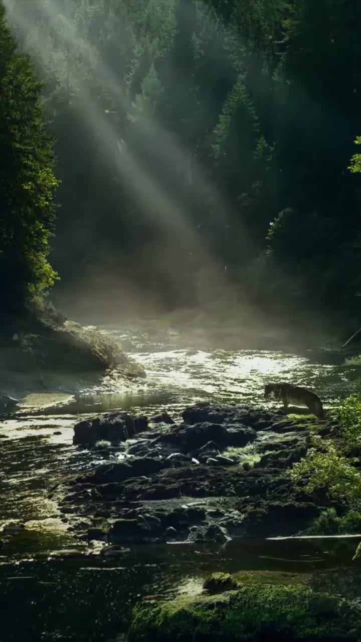 Cool stream in the forest iphone wallpaper aesthetic