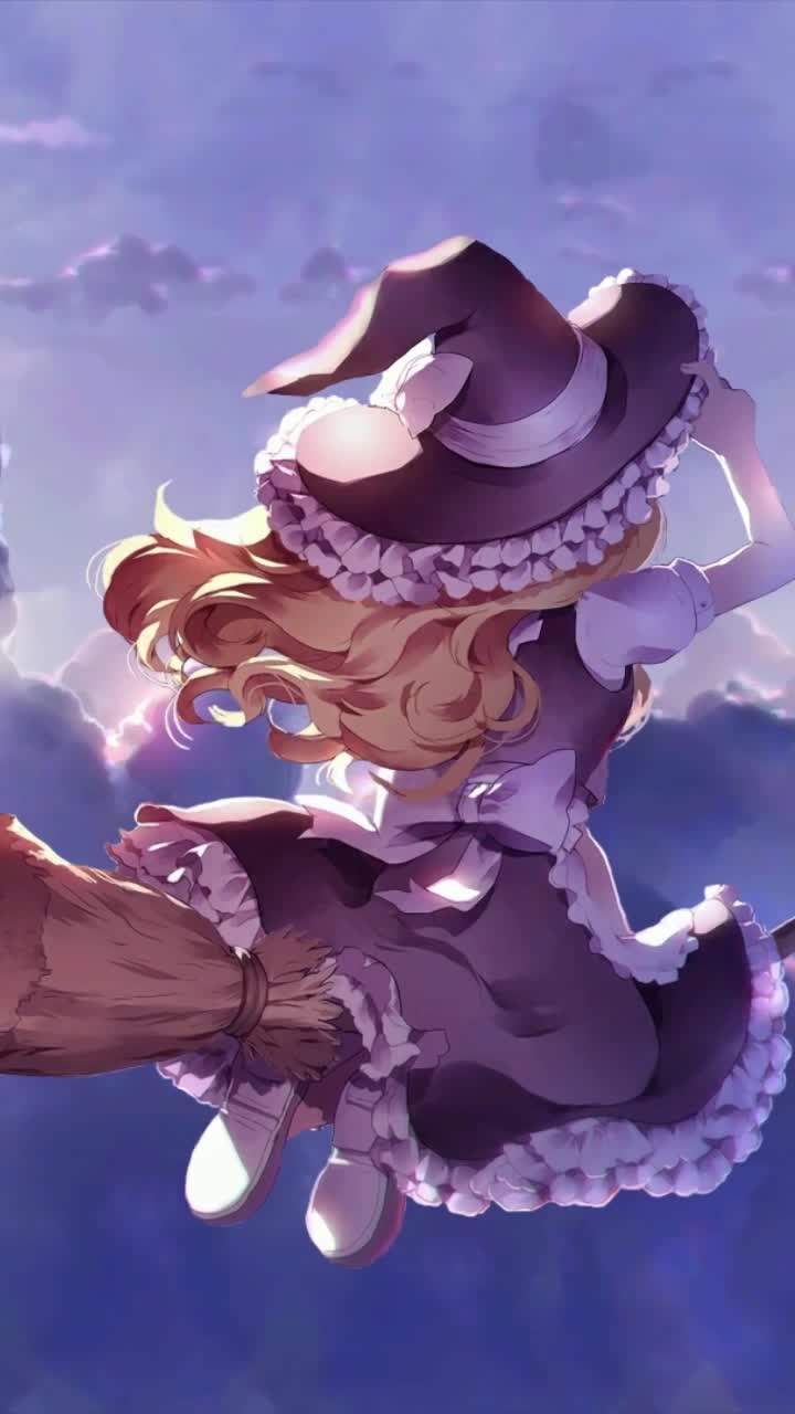 Flying Witch Touhou Live Anime Phone Wallpaper to iPhone and Android