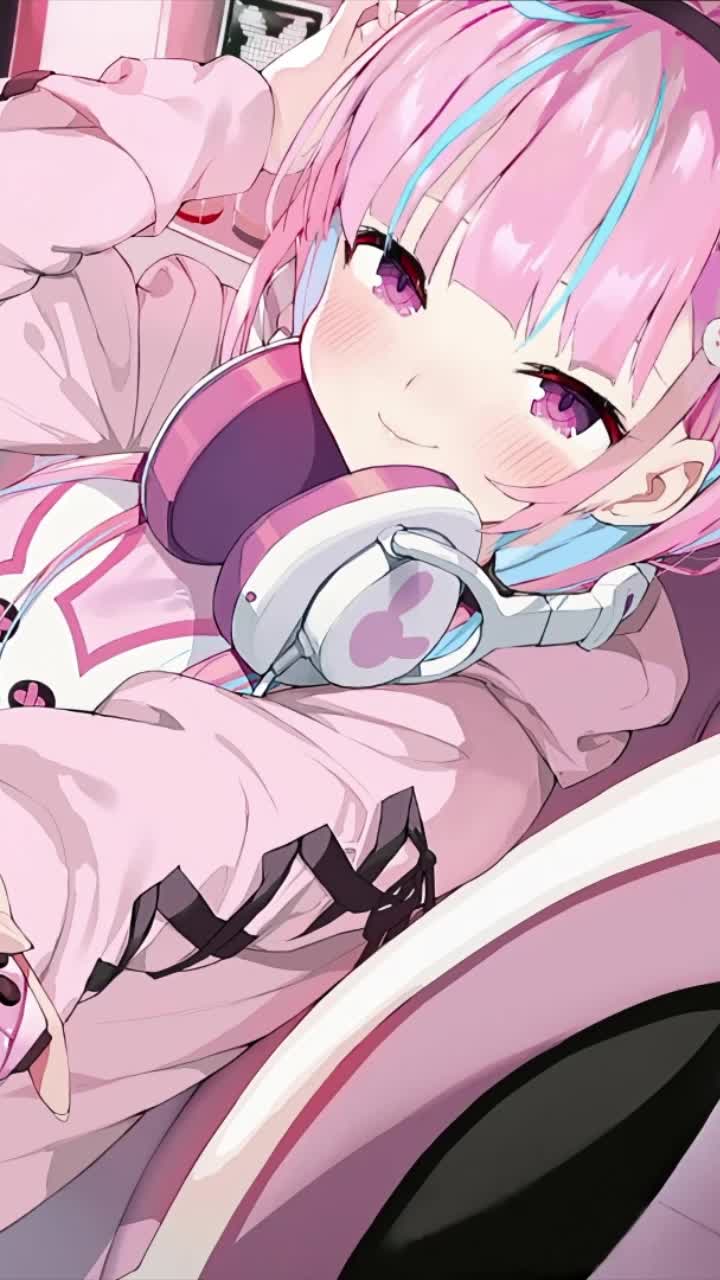 iPhone and Android Minato Aqua Birthday Virtual Youtuber Live Phone Wallpaper