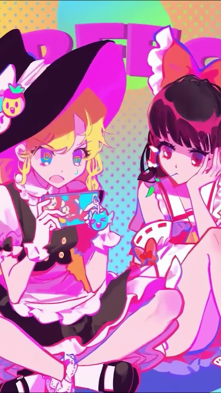 iPhone and Android Muse Dash Touhou Project Collab Phone Live Wallpaper