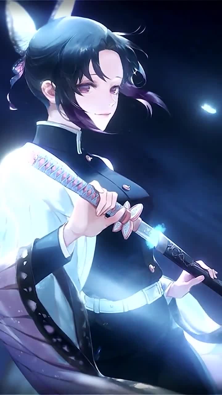 Android  iOS iphone Mobile Shinobu Kocho Anime Free Live Wallpaper