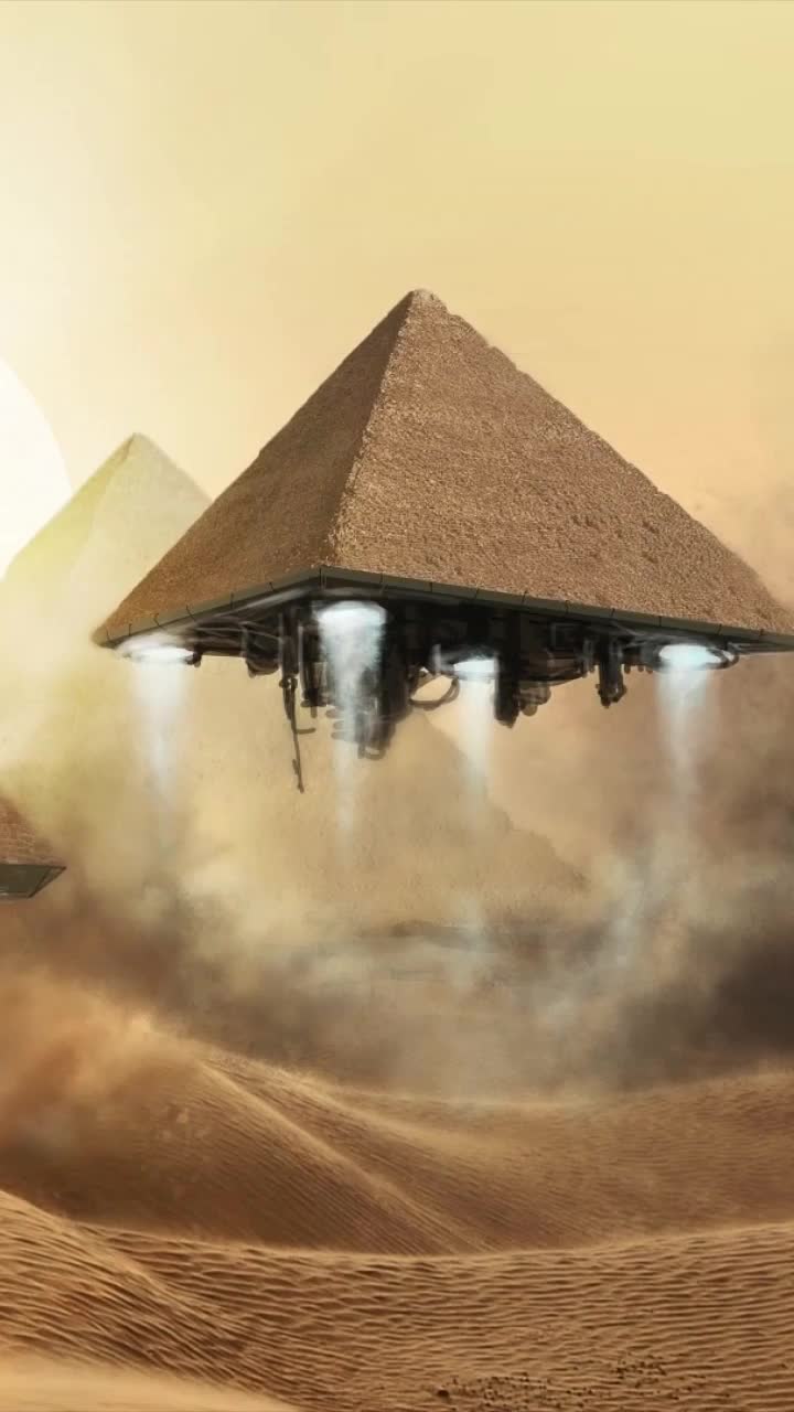 iPhone and Android Pyramid Spaceships Live Phone Wallpaper