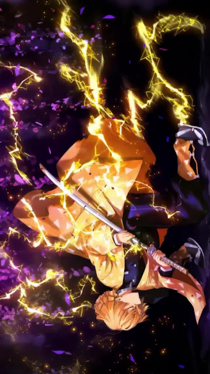 iPhone And Android Zenitsu Agatsuma Kimetsu No Yaiba Phone Live Wallpaper