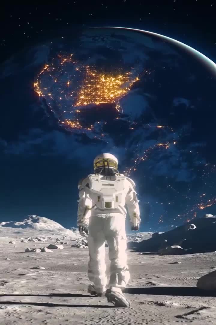 Spaceman Walking Home 4K Space Iphone Wallpaper