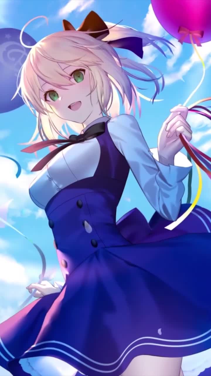 saber lily balloons fate grand order phone wallpapers cool anime