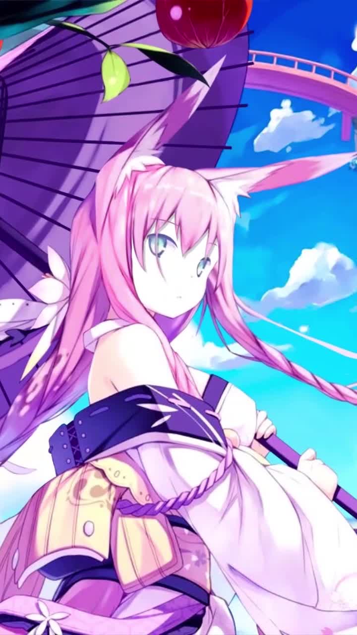Live Phone Cute Fox Girl With An Umbrella Wallpaper To iPhone And Android