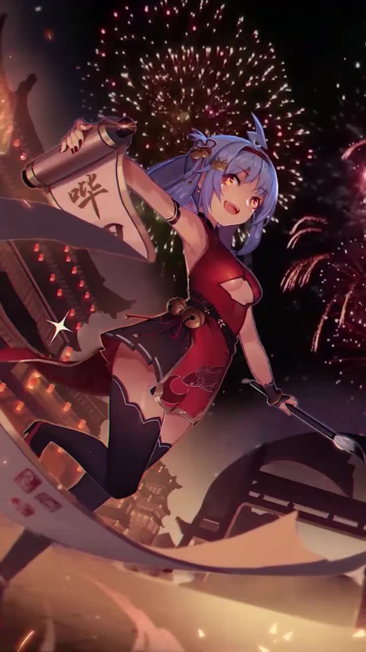 Live Phone Girls Festival Night Fireworks Anime Wallpaper For iPhone And Android
