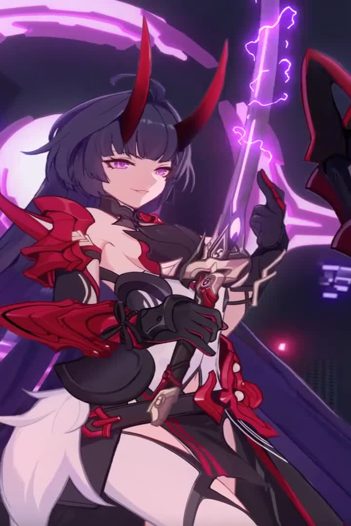 Robot Samurai Demon Girl 4K anime wallpapers iphone