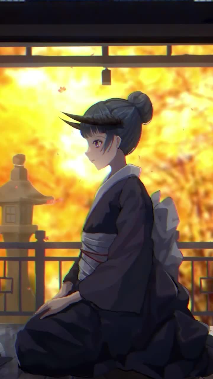Live Phone Demon Horns Girl Kimono Wallpaper To iPhone And Android