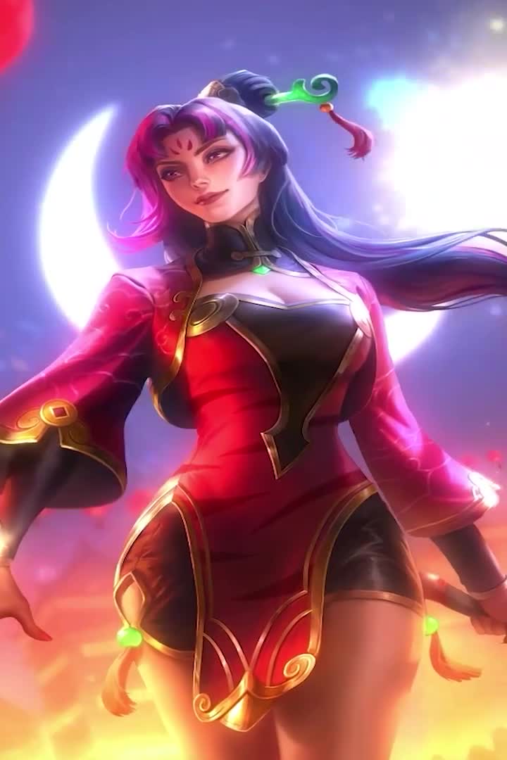 Android and iPhone Animated Firecracker Diana Lol Live Phone Wallpaper