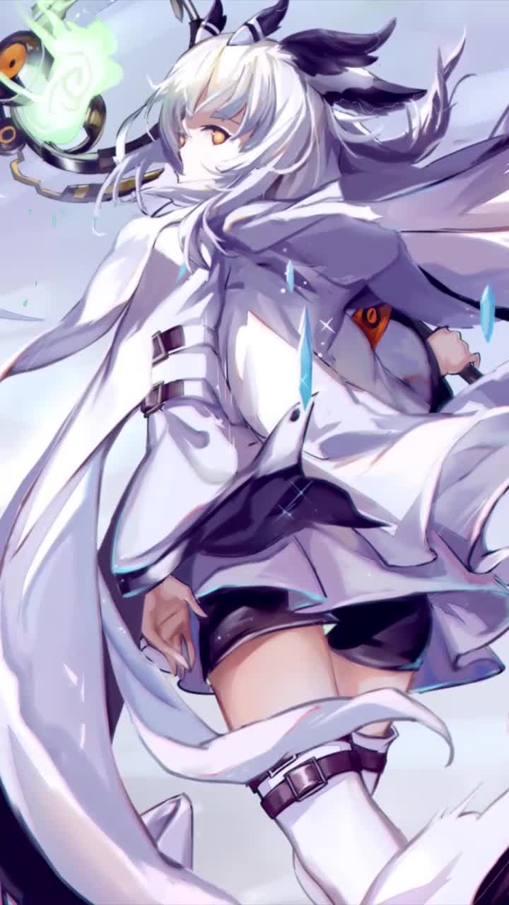 Anime ptilopsis arknights iphone wallpaper hd