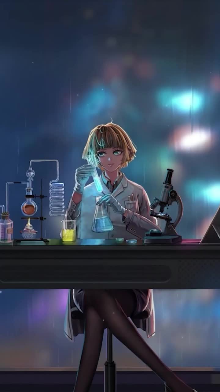 Android  iOS iphone Mobile Scientist Girl Free Live Wallpaper