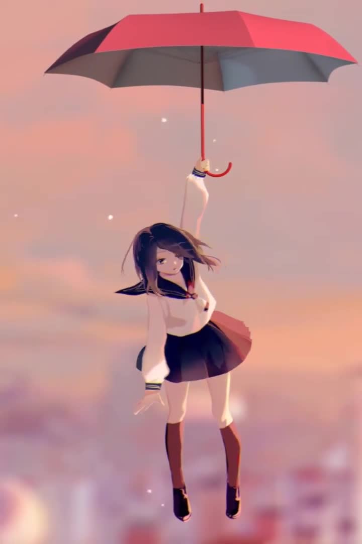  Umbrella Girl anime wallpapers iphone