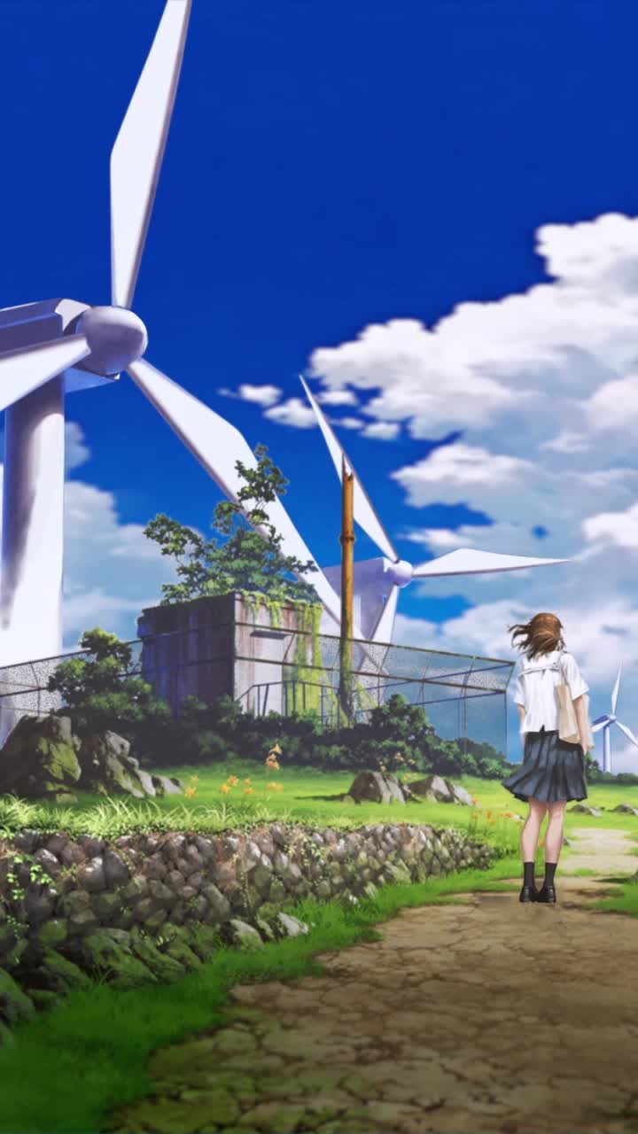 Live Phone Windmill Far Away Wallpaper To iPhone And Android