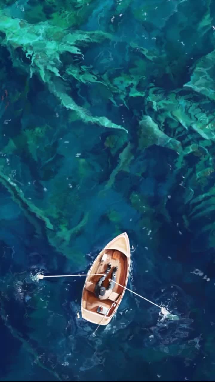 iPhone and Android Lonely Boat Dragon Bones Live Phone Wallpaper