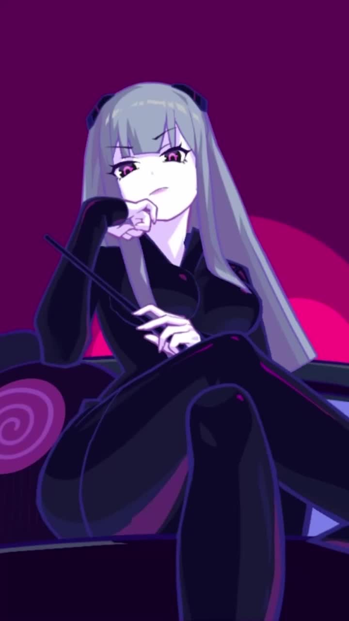 iPhone and Android Marija The Girl In Black Muse Dash Live Phone Wallpaper